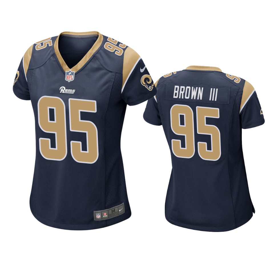 women rams bobby brown iii navy game jersey