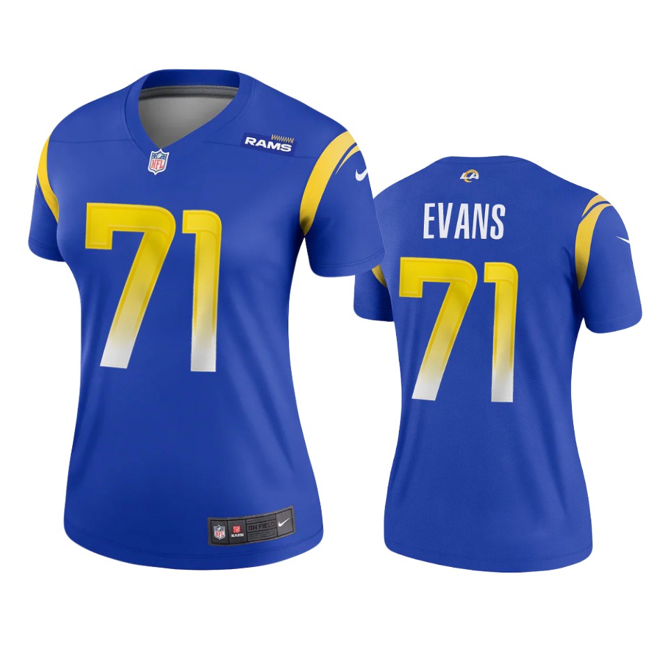 women rams bobby evans royal legend jersey