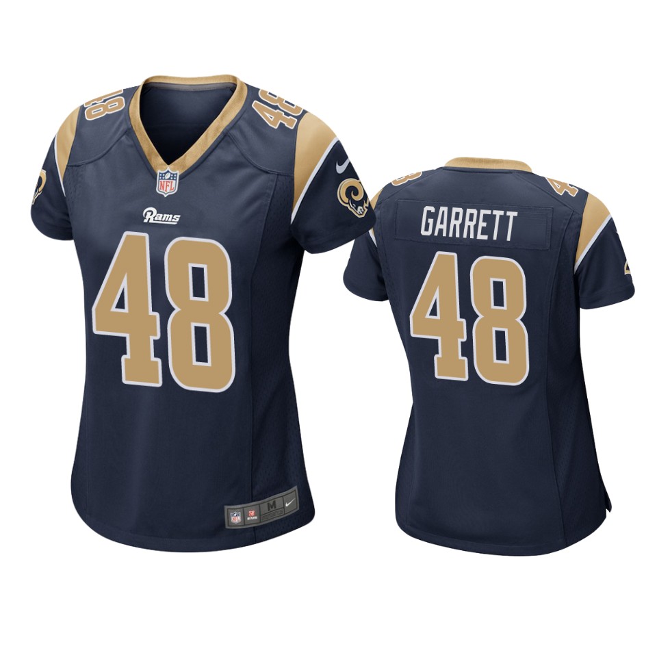 women rams chris garrett navy game jersey
