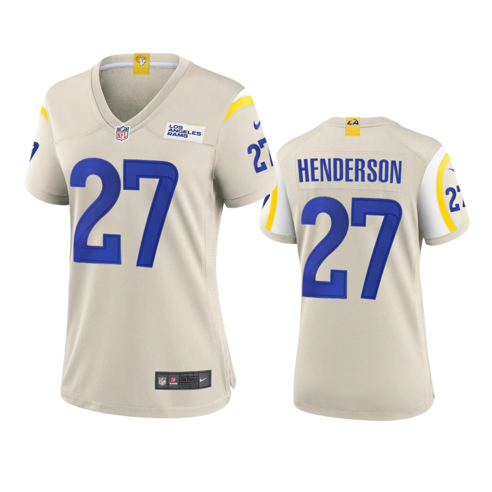 women rams darrell henderson bone 2020 game jersey