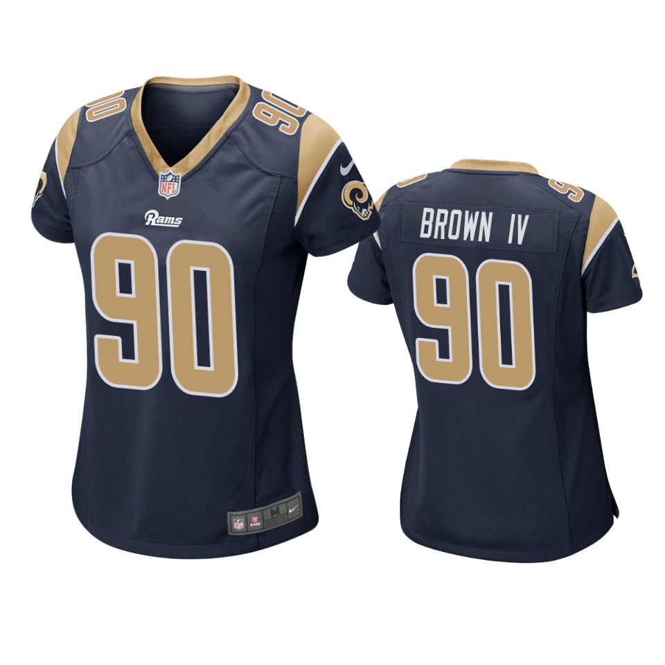 women rams earnest brown iv navy game jersey