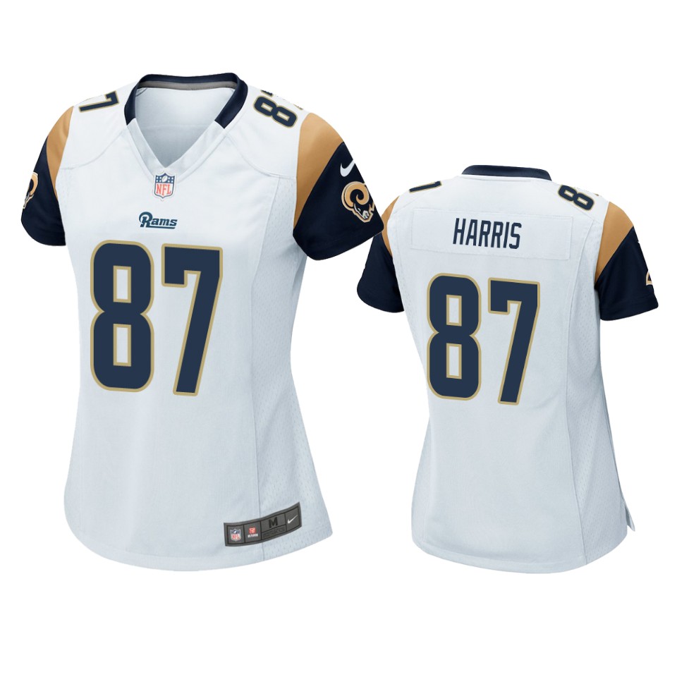 women rams jacob harris white game jersey