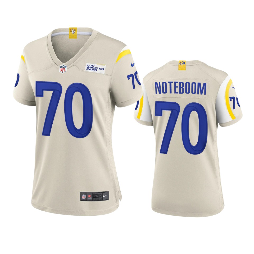 women rams joseph noteboom bone 2020 game jersey