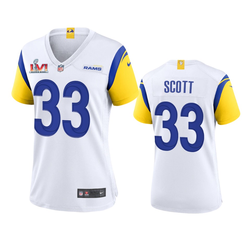 women rams nick scott white super bowl lvi champions game jersey