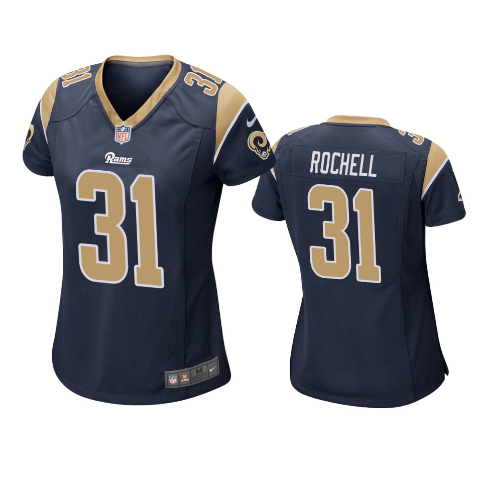 women rams robert rochell navy game jersey