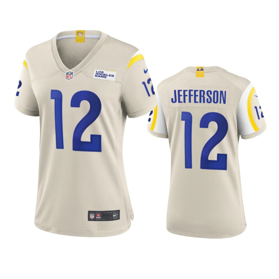 women rams van jefferson bone 2020 game jersey