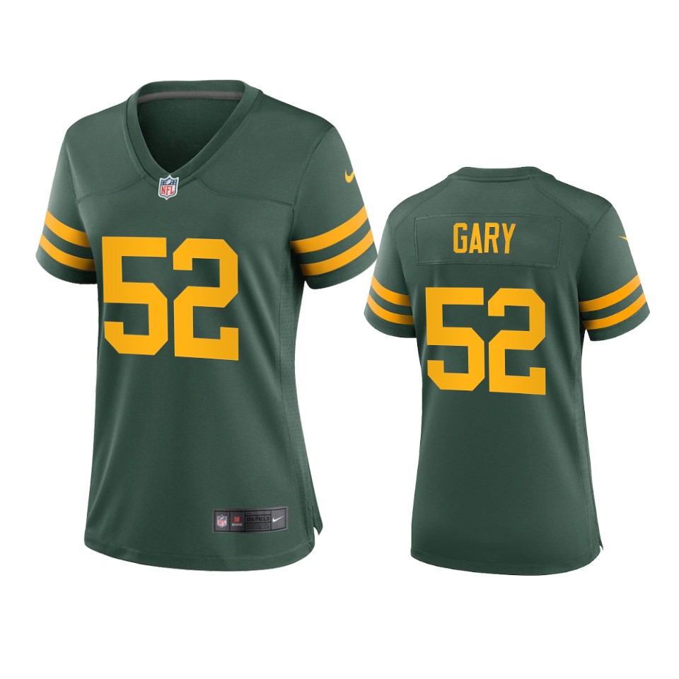 women rashan gary packers alternate game green jersey