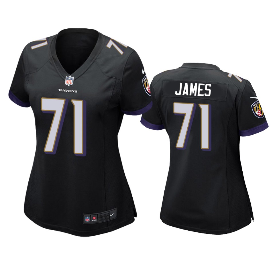 women ravens ja'wuan james game black jersey