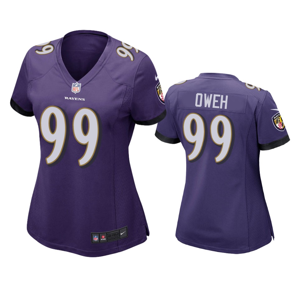 women ravens jayson oweh purple game jersey
