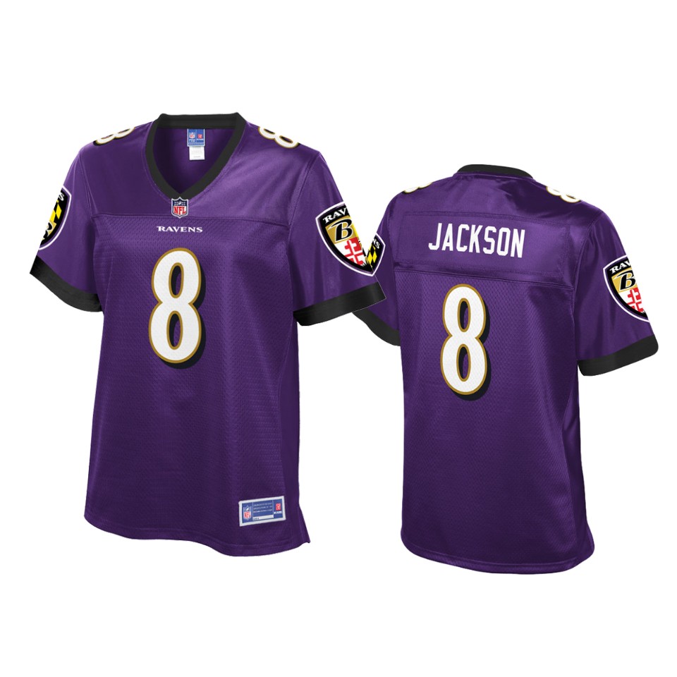 women ravens lamar jackson purple pro line jersey