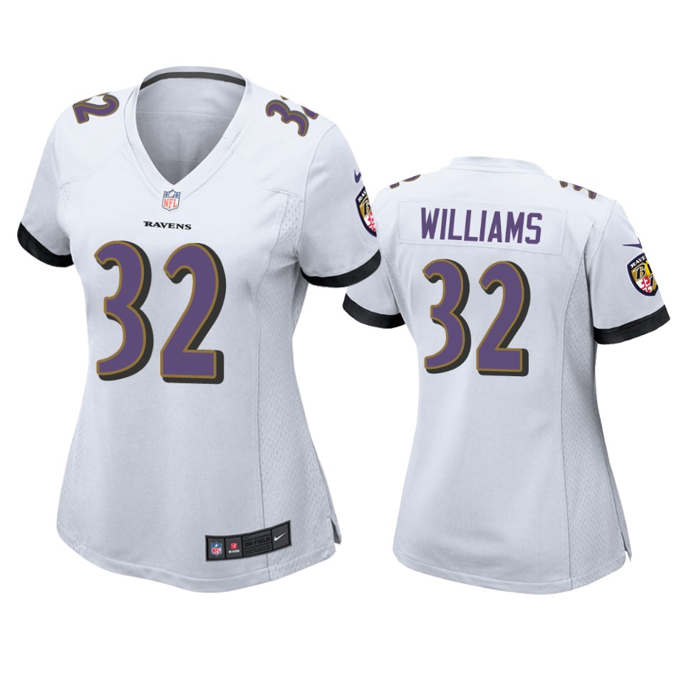 women ravens marcus williams game white jersey