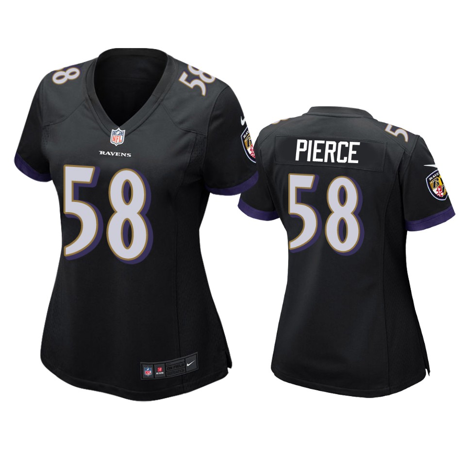 women ravens michael pierce game black jersey