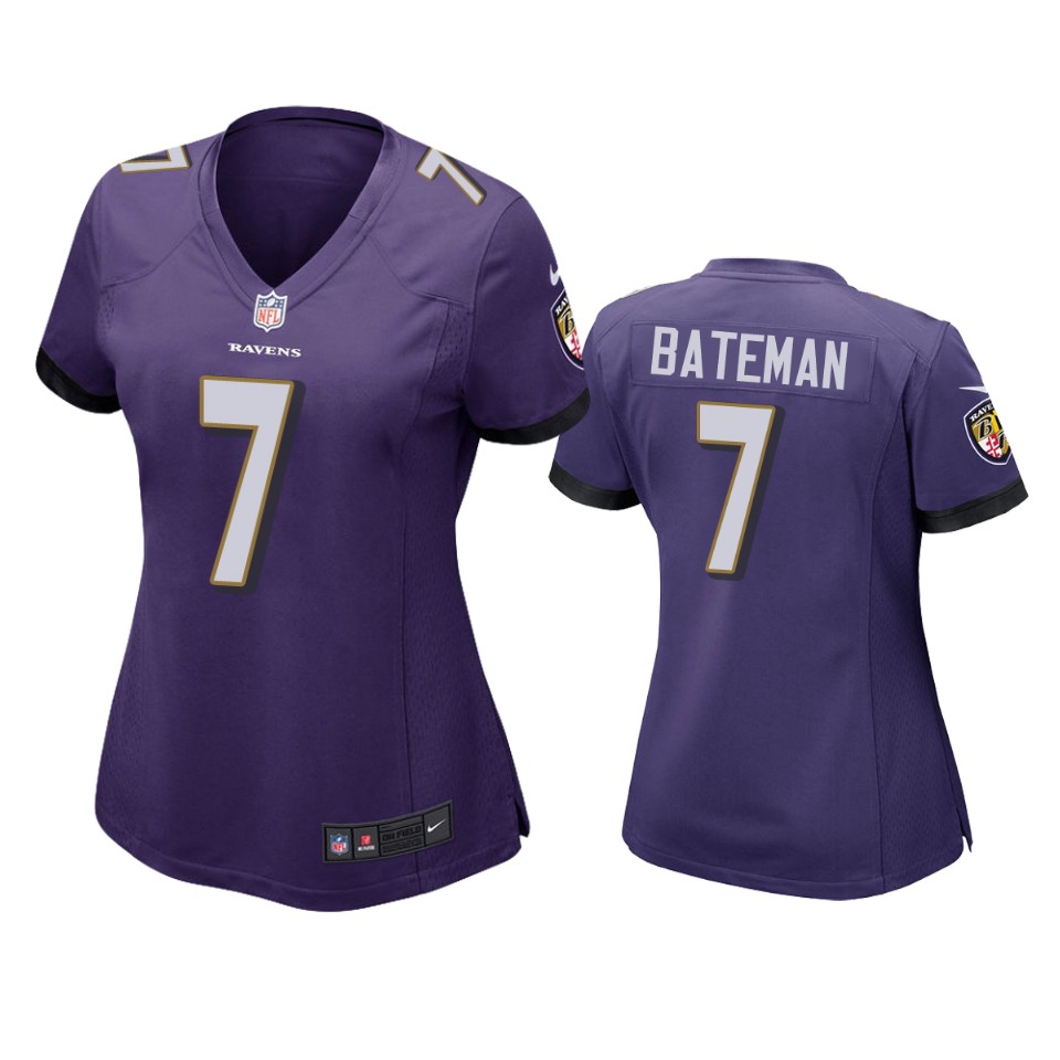 women ravens rashod bateman game purple jersey