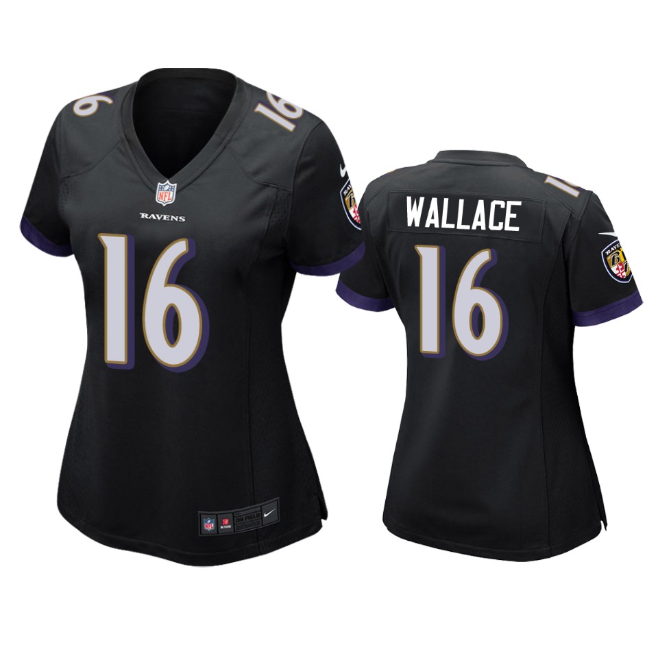 women ravens tylan wallace black game jersey