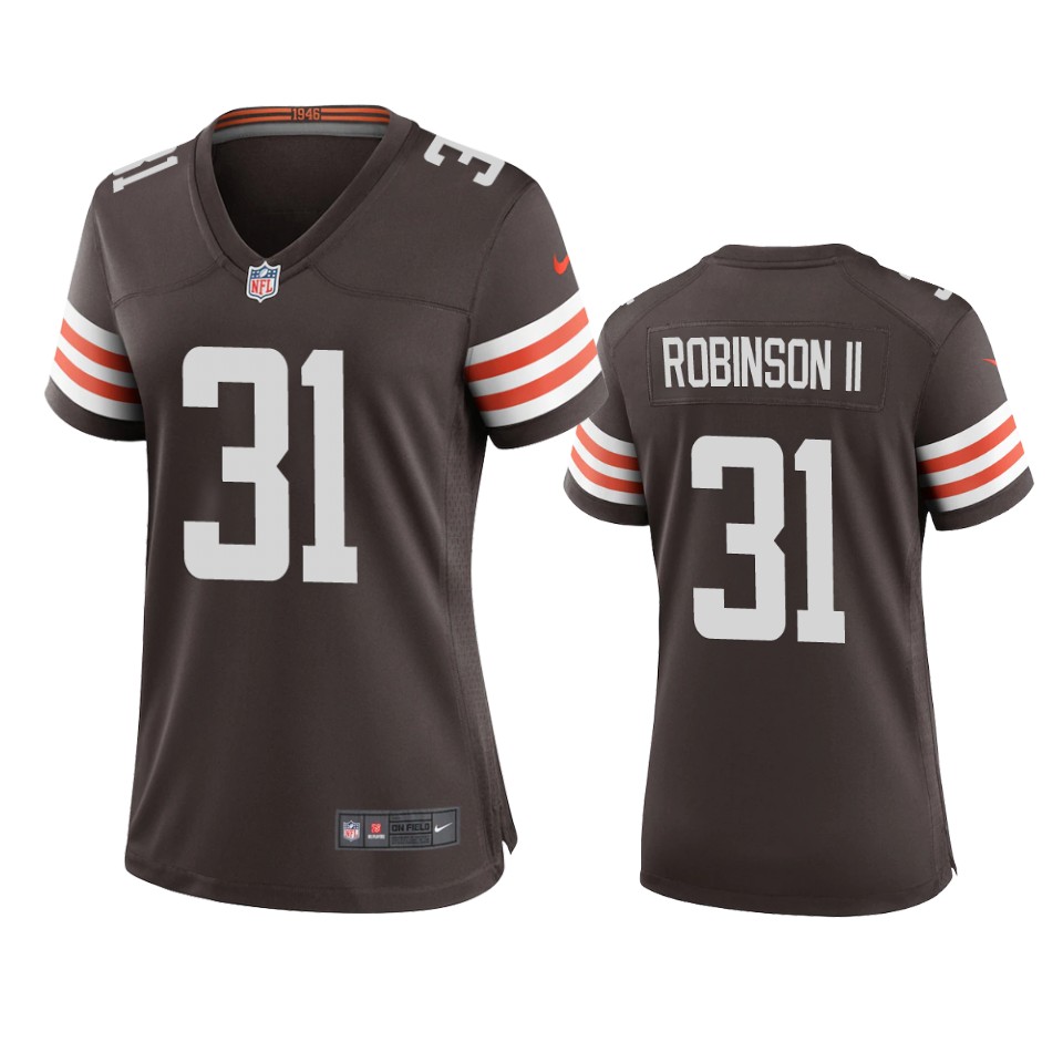 women reggie robinson ii browns game brown jersey