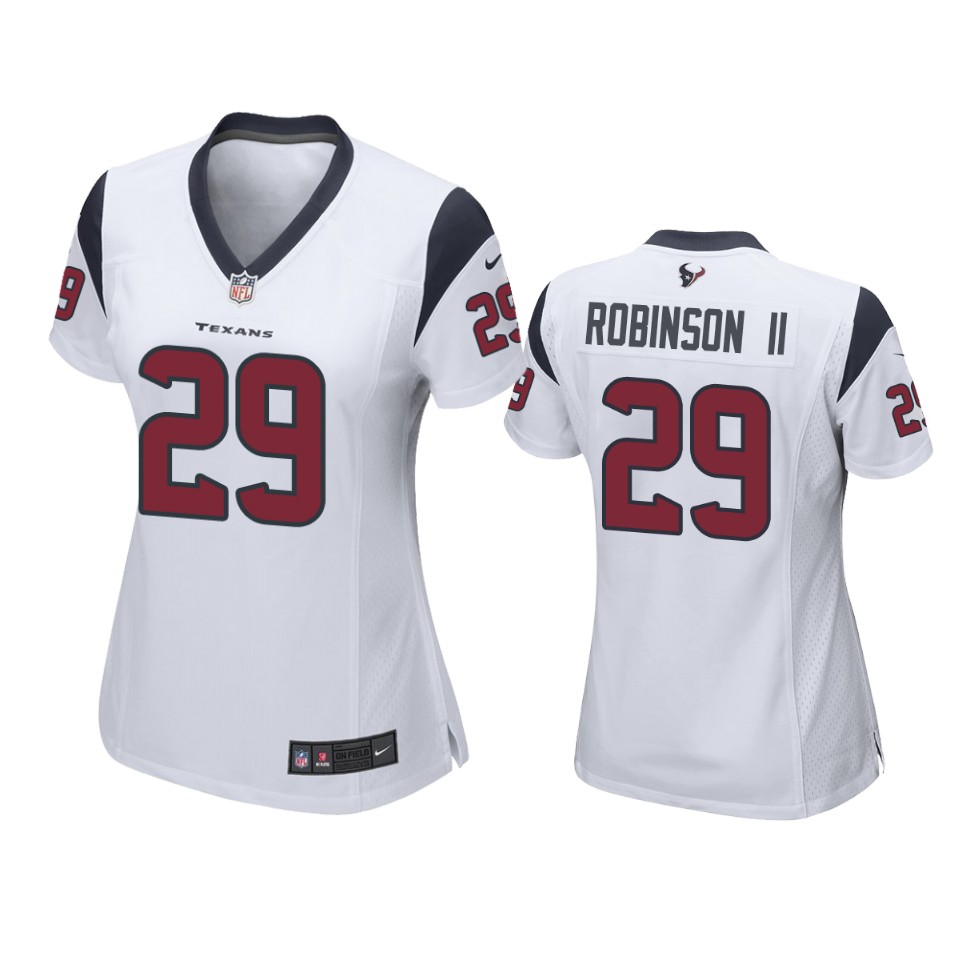women reggie robinson ii texans game white jersey