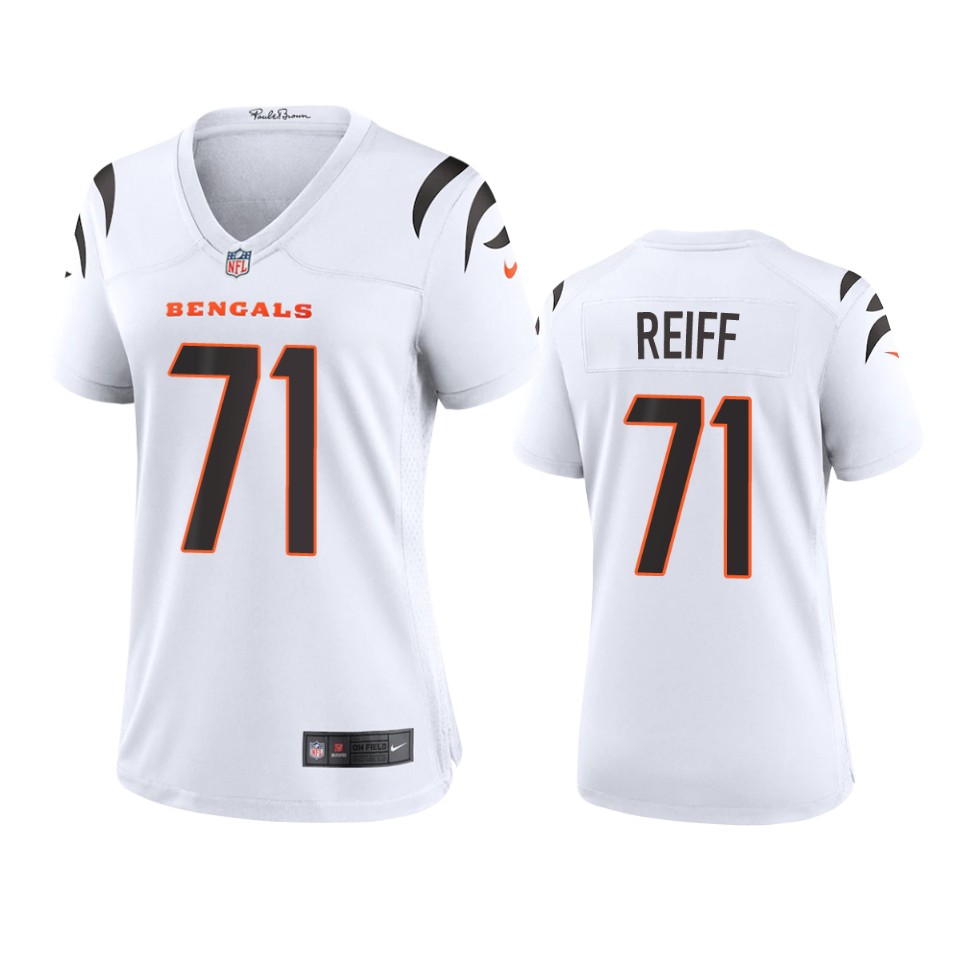 women riley reiff bengals game white jersey