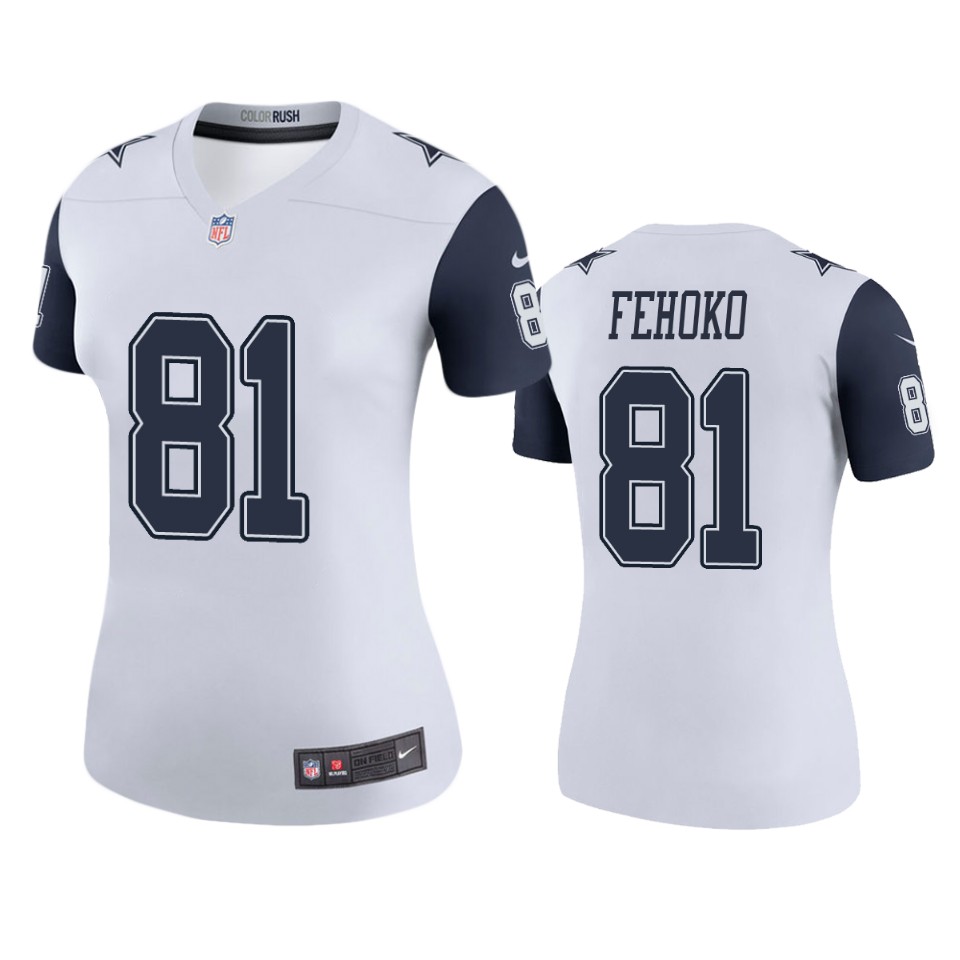 women simi fehoko cowboys white color rush legend jersey