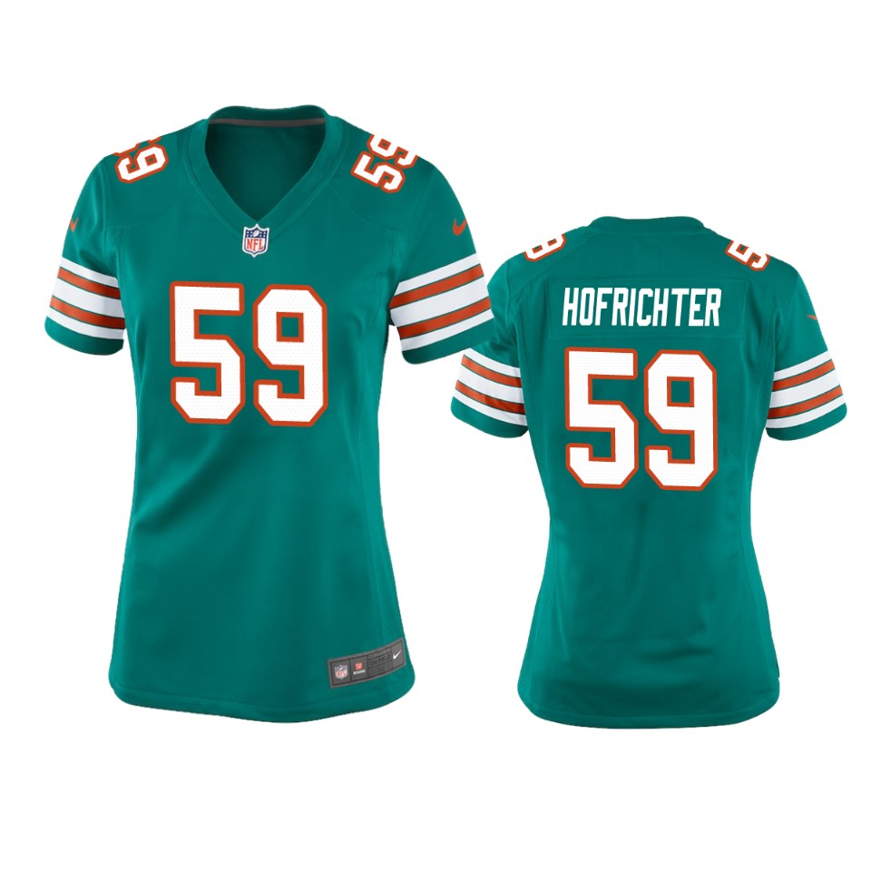 women sterling hofrichter dolphins throwback game aqua jersey