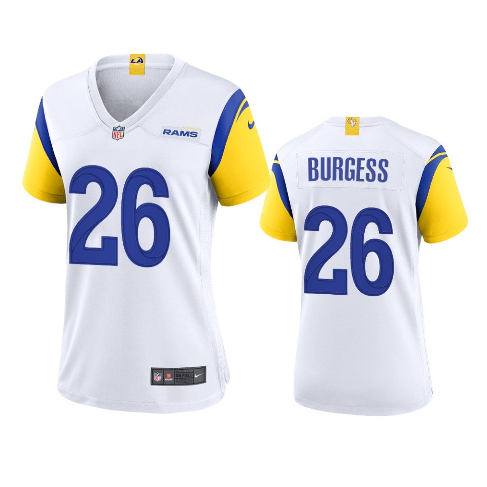 women terrell burgess rams alternate game white jersey