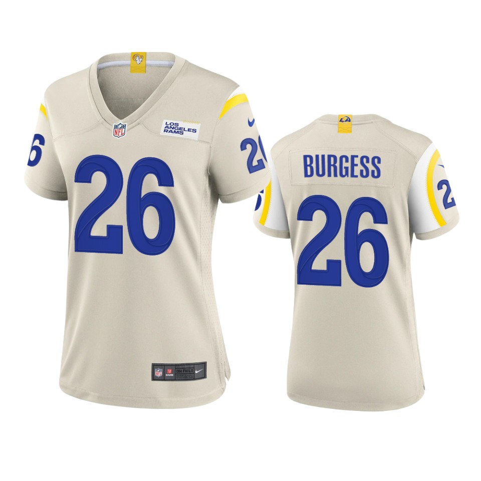 women terrell burgess rams game bone jersey