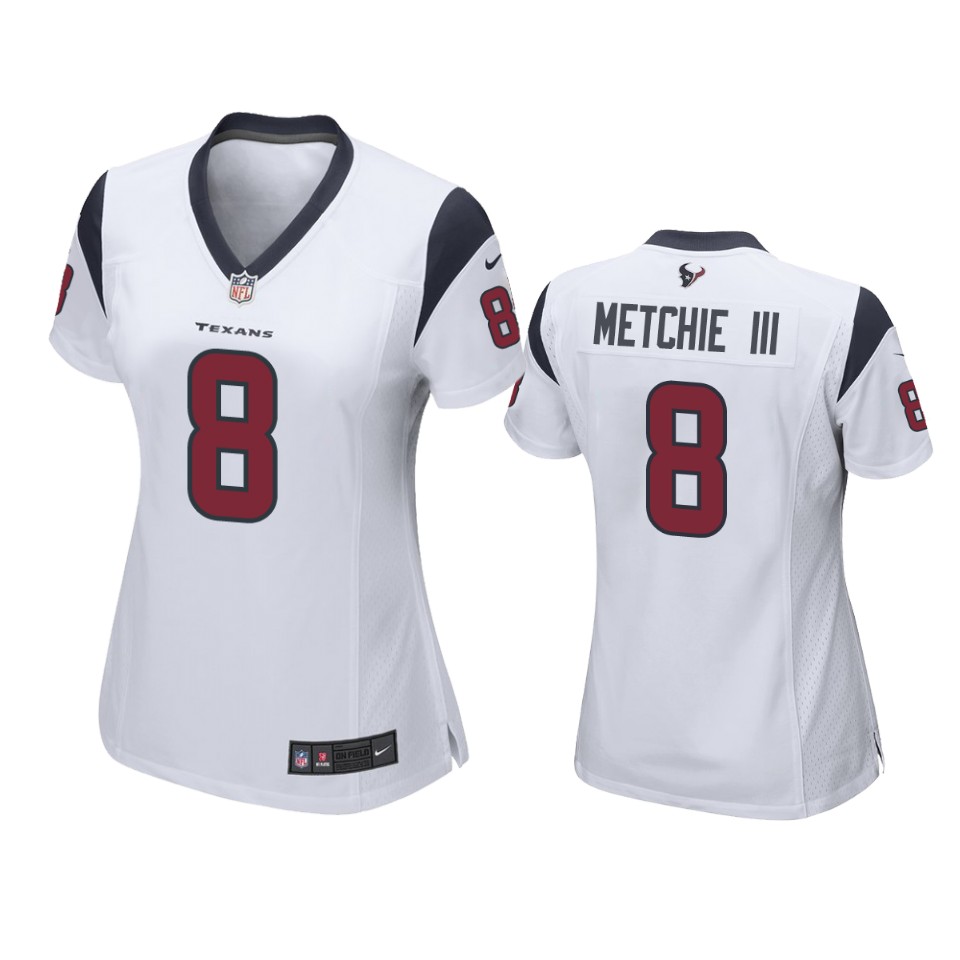 women texans john metchie iii game white jersey
