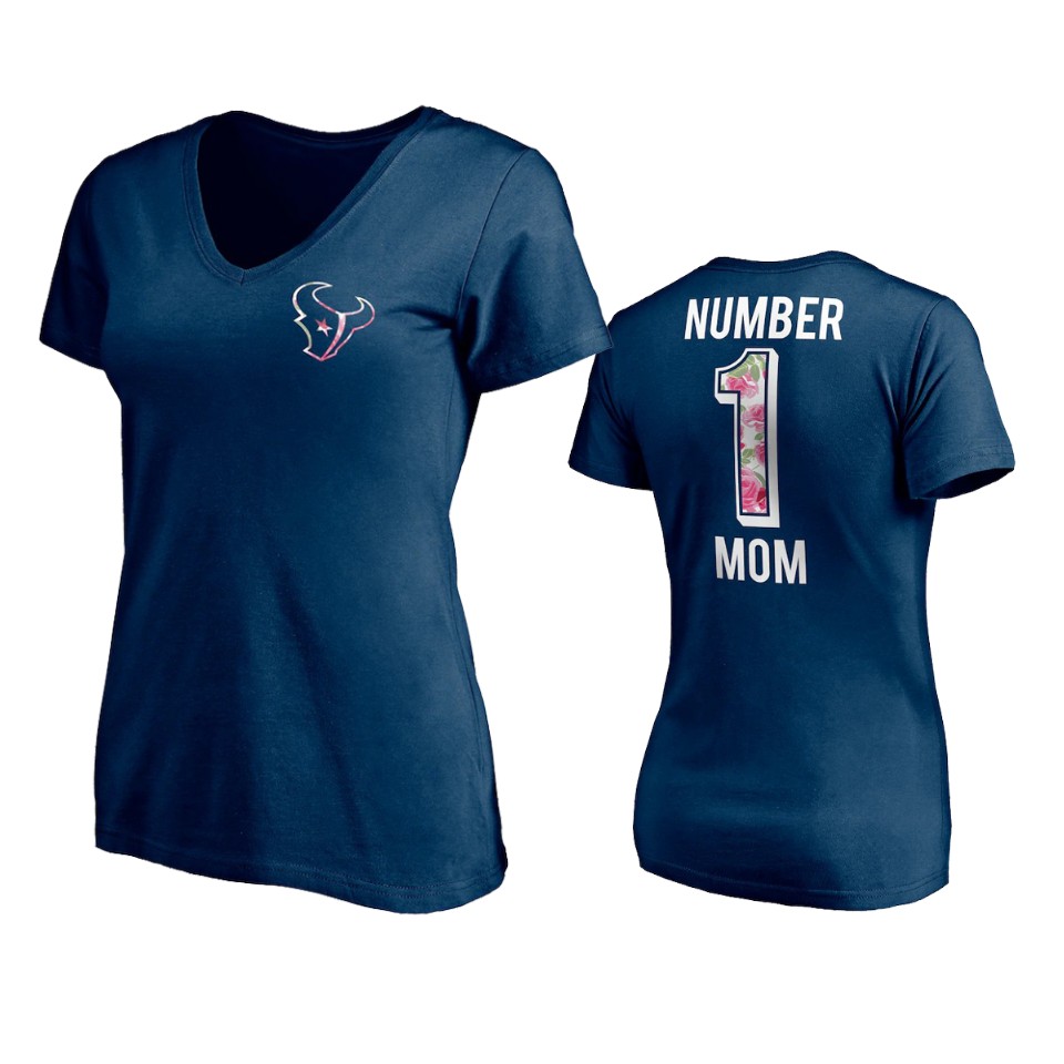 women texans navy mother's day t shirt