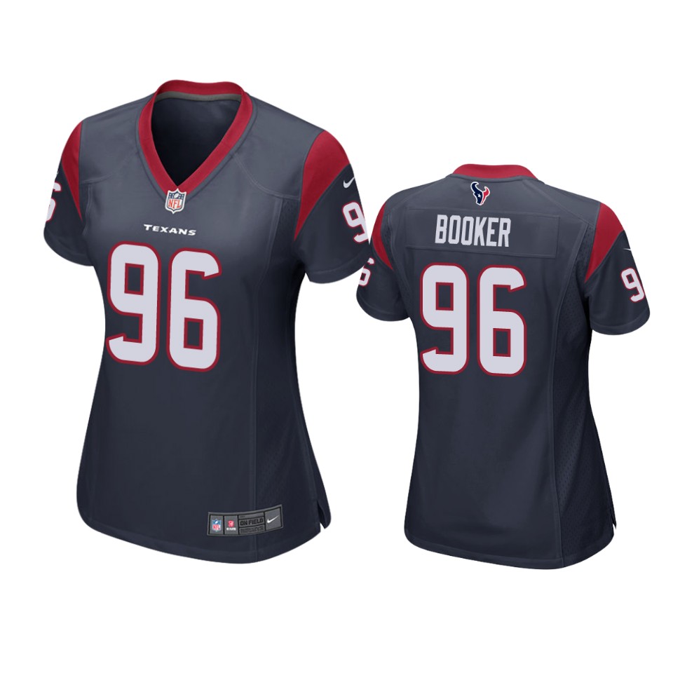 women thomas booker texans game navy jersey