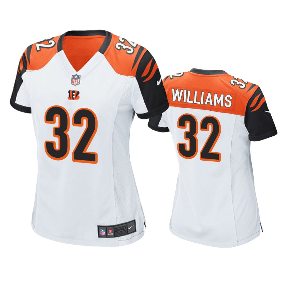women trayveon williams bengals white game jersey