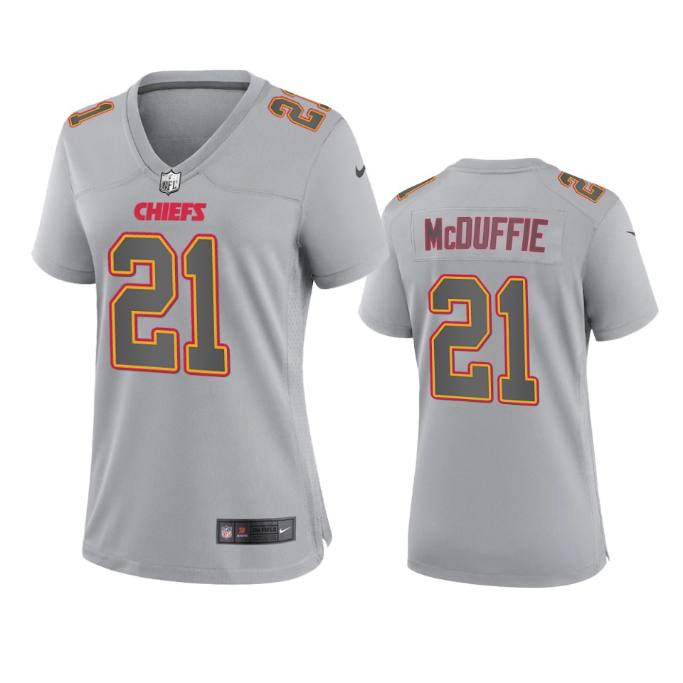 women trent mcduffie chiefs gray atmosphere fashion game jersey