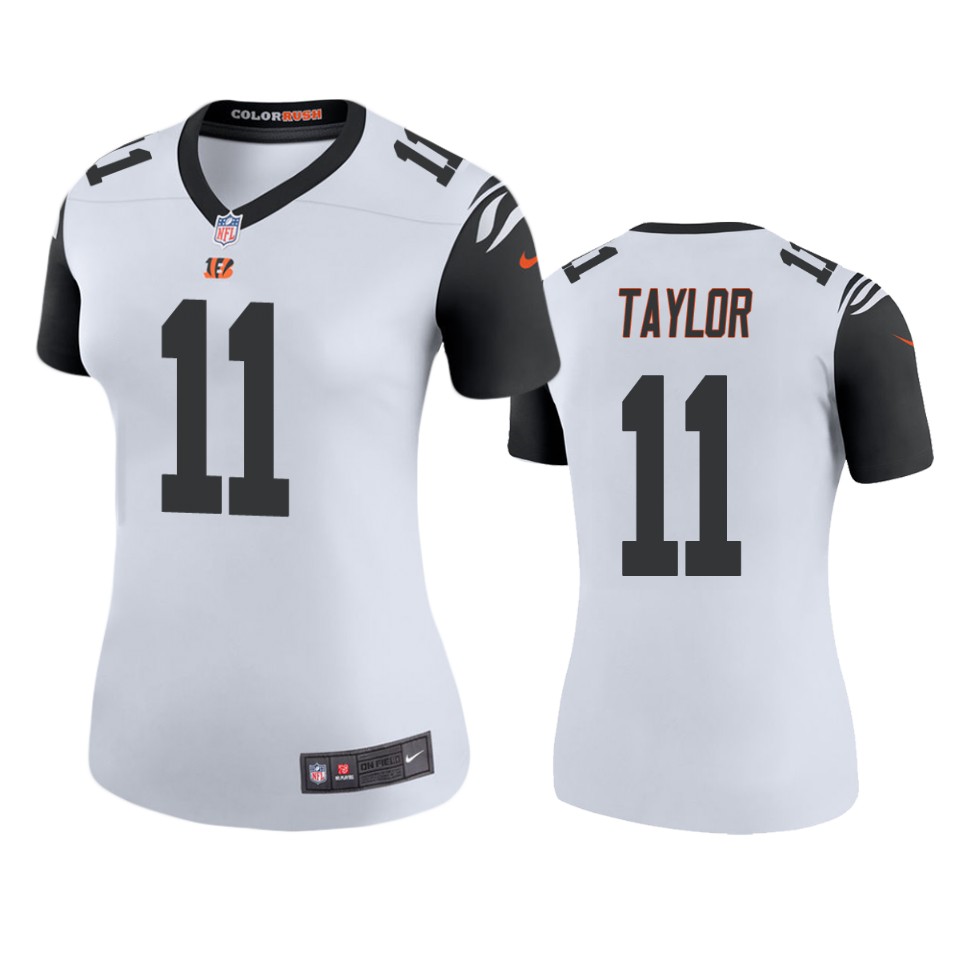 women trent taylor bengals color rush legend white jersey