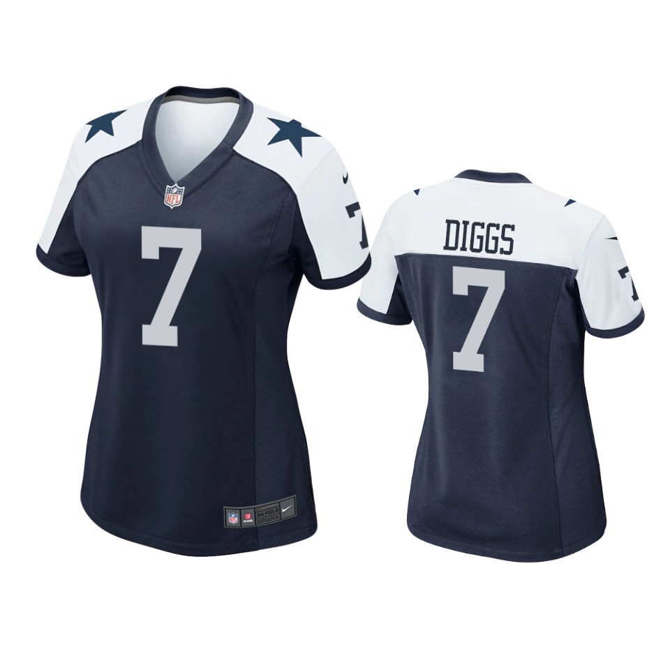 women trevon diggs cowboys alternate game navy jersey