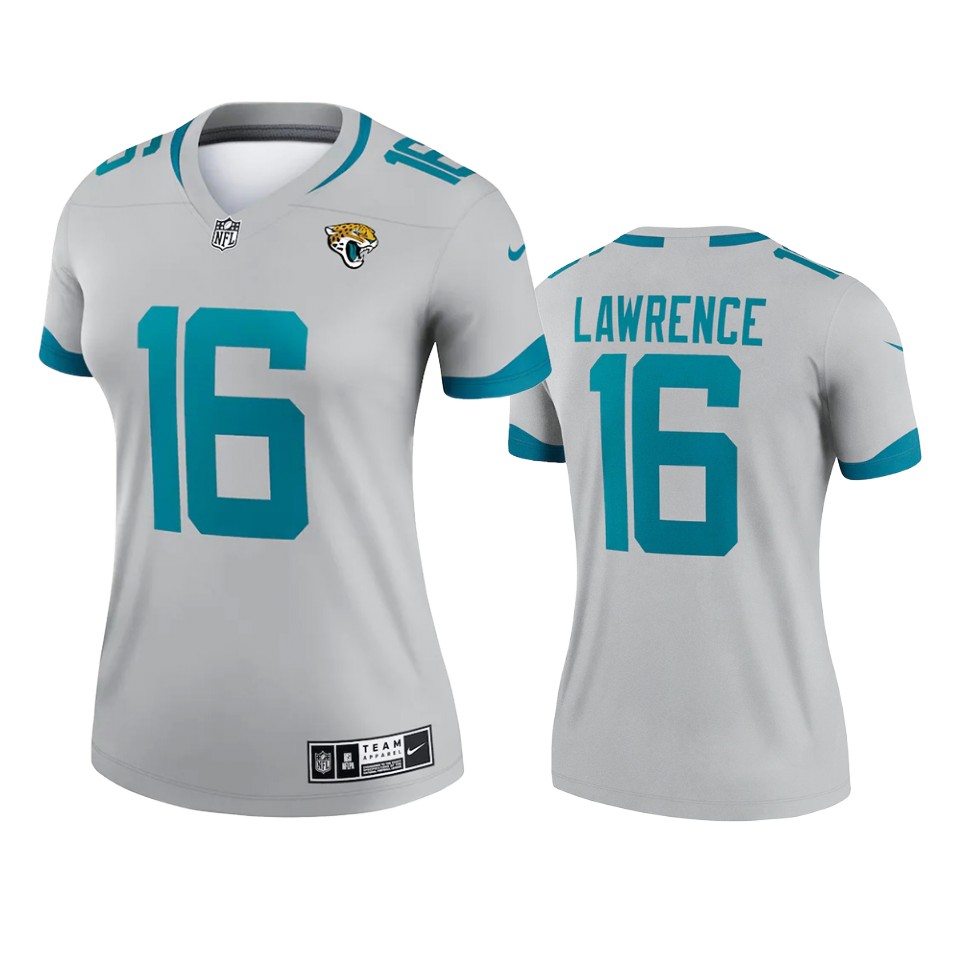 women trevor lawrence jaguars silver inverted legend jersey