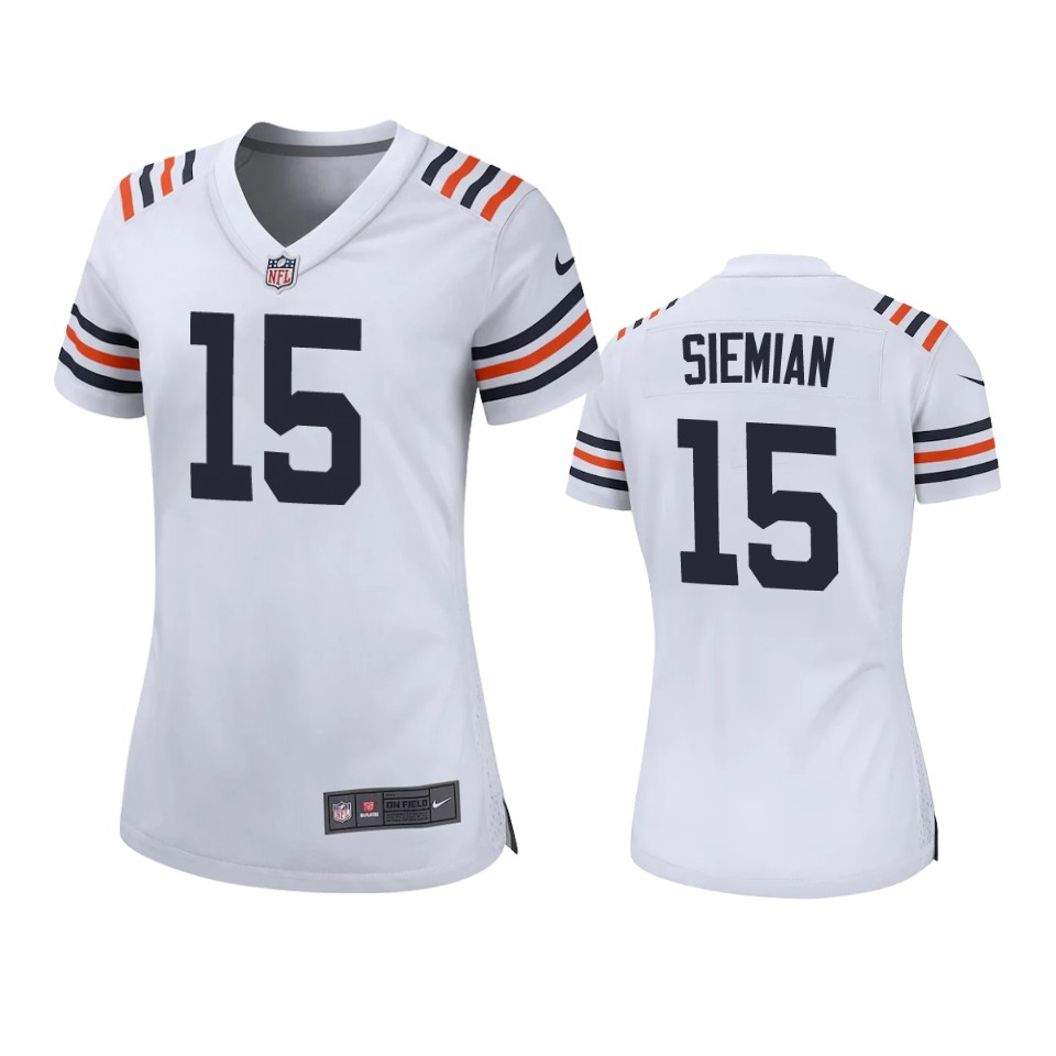 women trevor siemian bears white game jersey