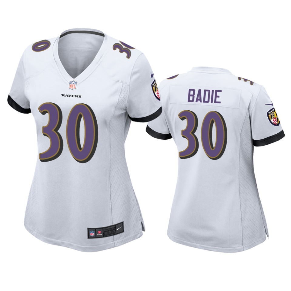 women tyler badie ravens game white jersey