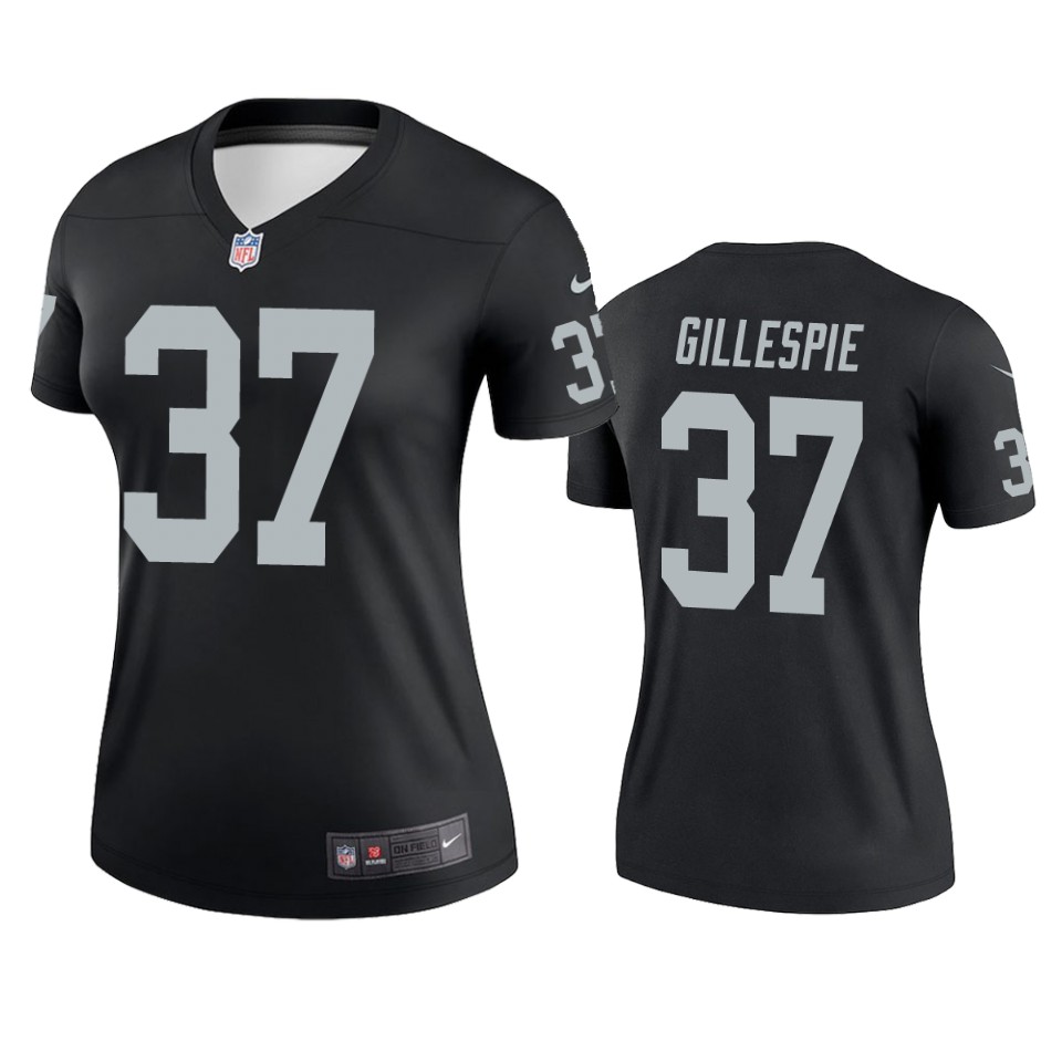 women tyree gillespie raiders black legend jersey
