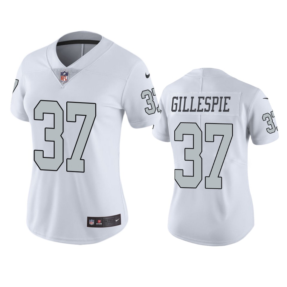 women tyree gillespie raiders white color rush limited jersey