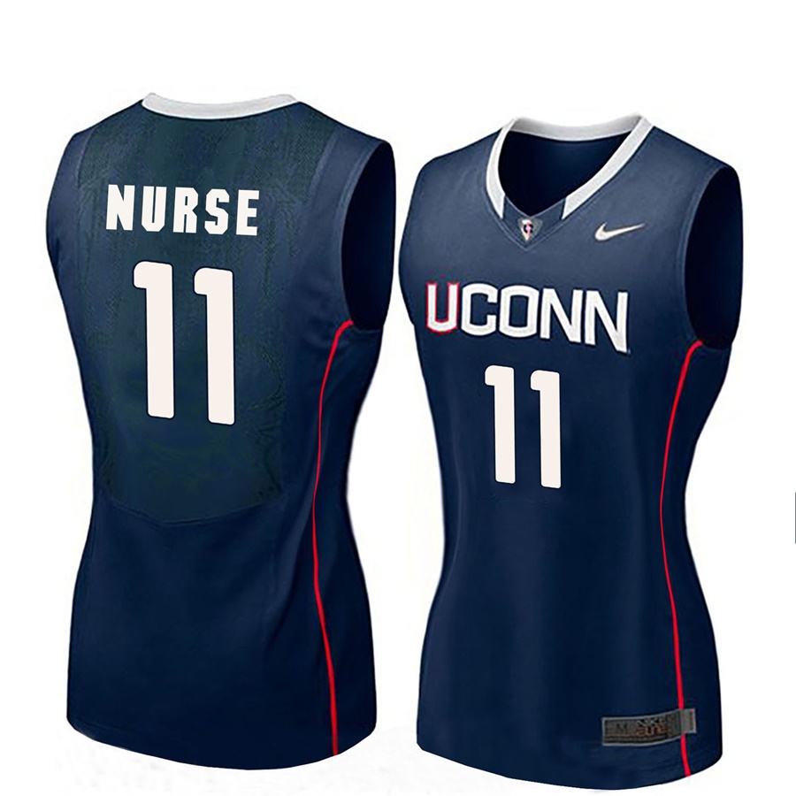 women uconn huskies navy 11 kia nurse ncaa basketball player name and number jersey