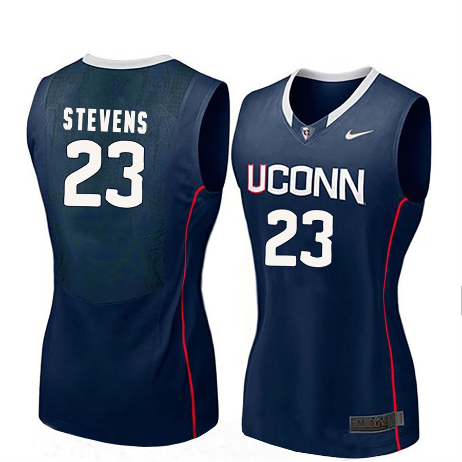 women uconn huskies navy 23 azura stevens ncaa basketball player name and number jersey