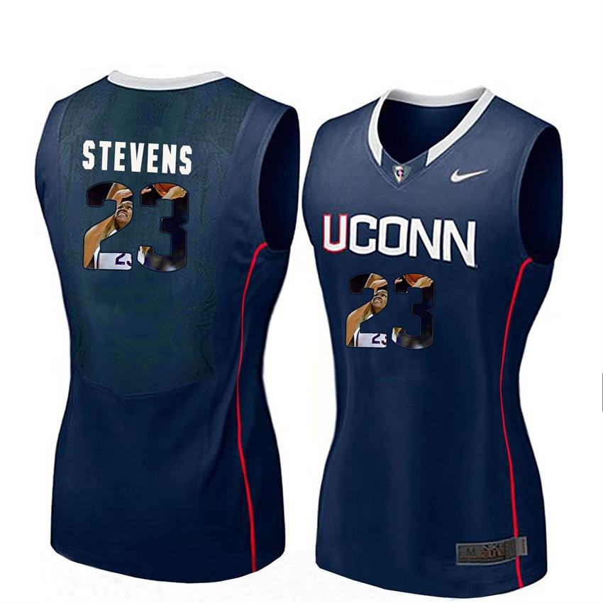 women uconn huskies navy azura stevens college basketball player portrait jersey