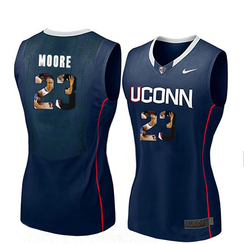 women uconn huskies navy maya moore college basketball player portrait jersey