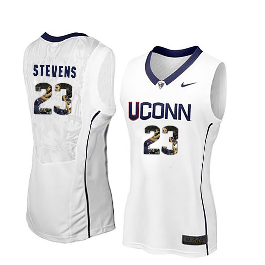 women uconn huskies white azura stevens college basketball player portrait jersey