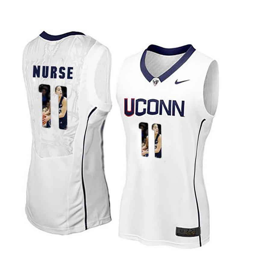 women uconn huskies white kia nurse college basketball player portrait jersey