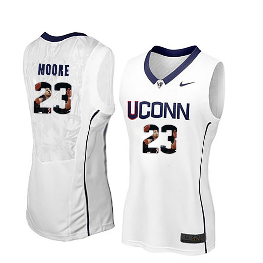 women uconn huskies white maya moore college basketball player portrait jersey