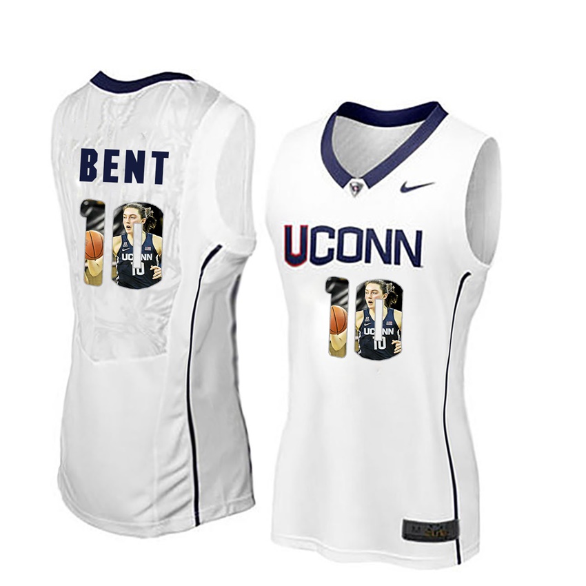 women uconn huskies white molly bent college basketball player portrait jersey