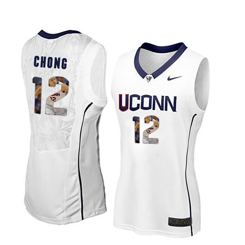 women uconn huskies white saniya chong college basketball player portrait jersey