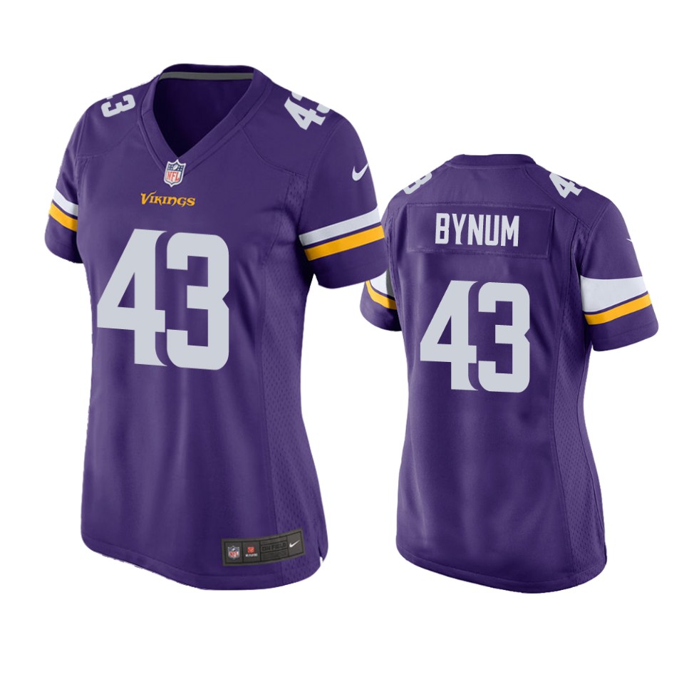 women vikings camryn bynum purple game jersey