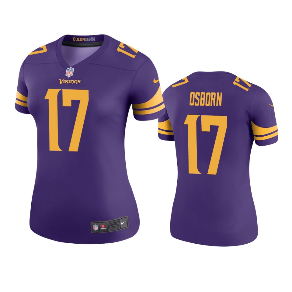 women vikings k.j. osborn purple color rush legend jersey