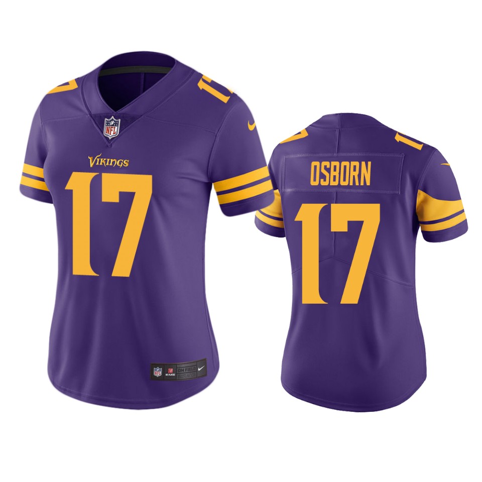 women vikings k.j. osborn purple color rush limited jersey