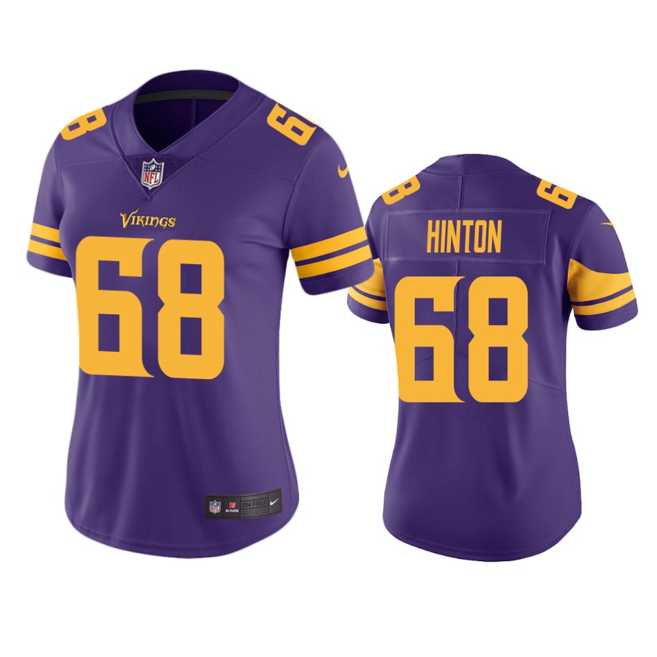 women vikings kyle hinton purple color rush limited jersey